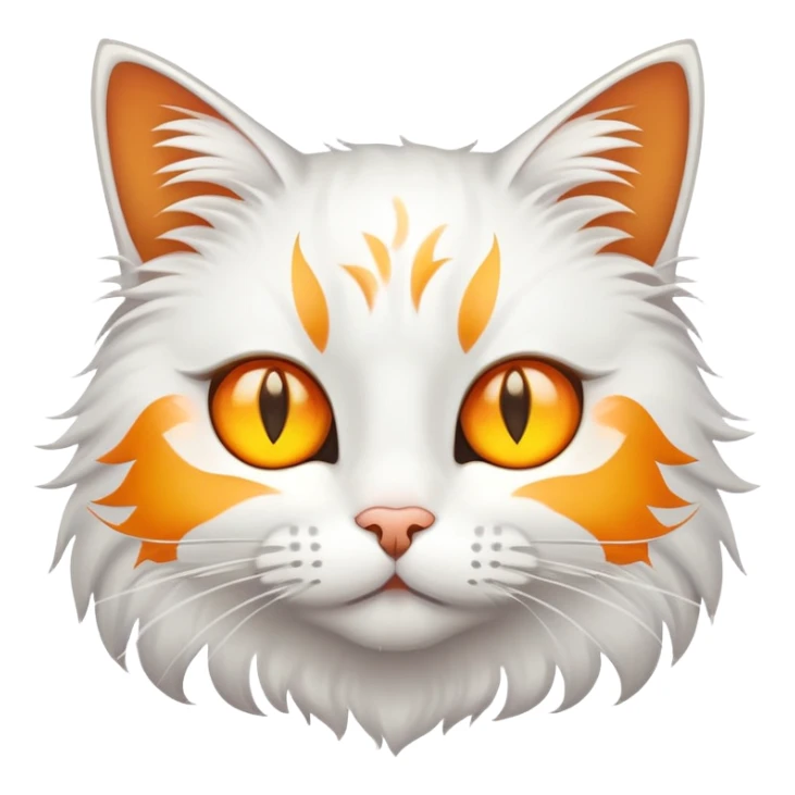 Cat with yellow star eyes sticker