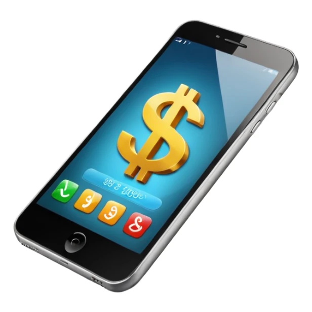 can you make a phone with an app on the screen that has a money sign sticker