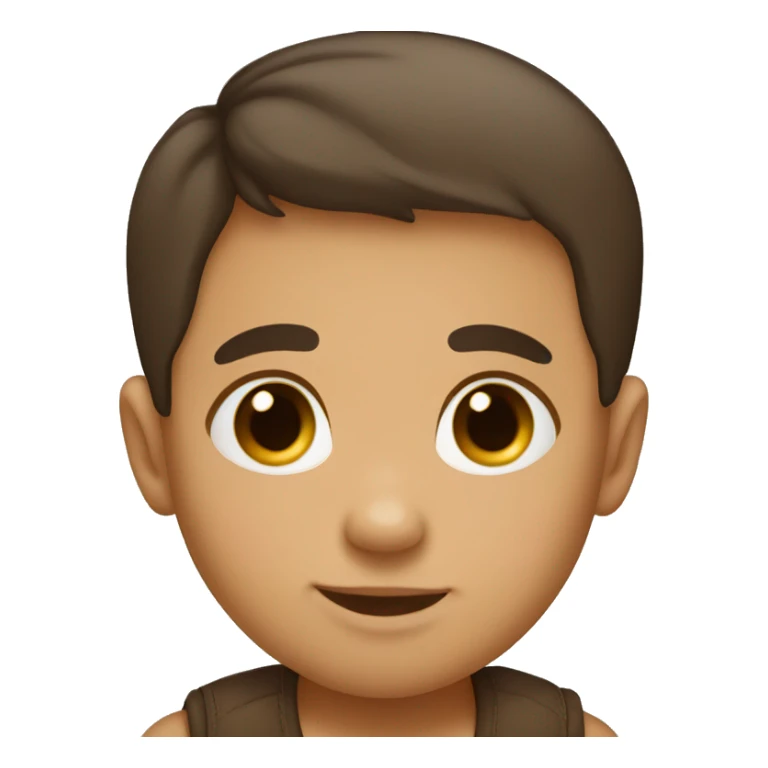 Tan baby boy with straight dark brown hair  sticker