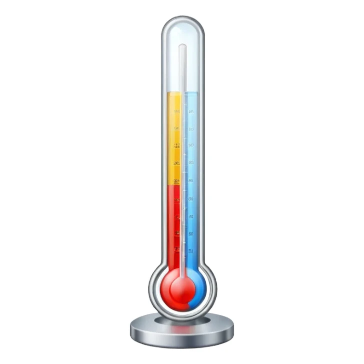 straight thermometer has 5 colors on it no ball at first  sticker