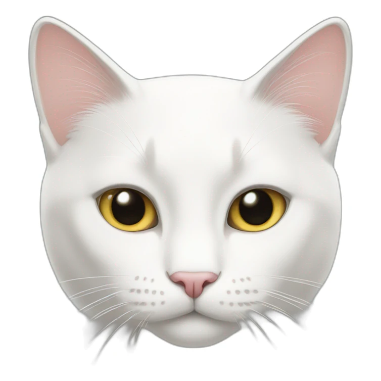 Super white cat sticker