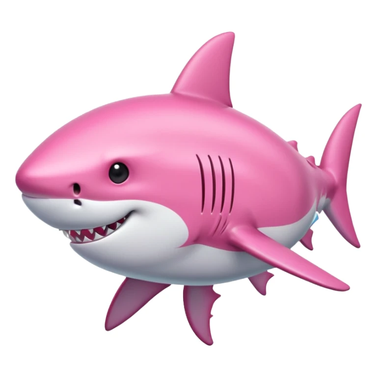 Pink shark with pink bow on its head sticker