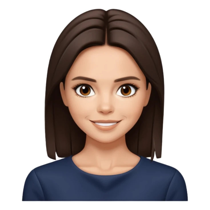 Victoria Beckham with dark brown hair sticker