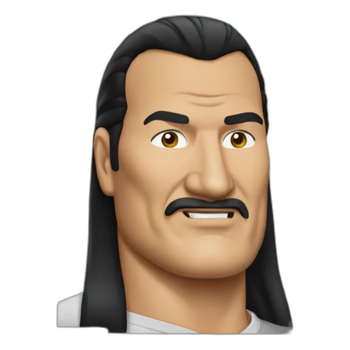 steven-seagal cartoon wearing shirt sticker