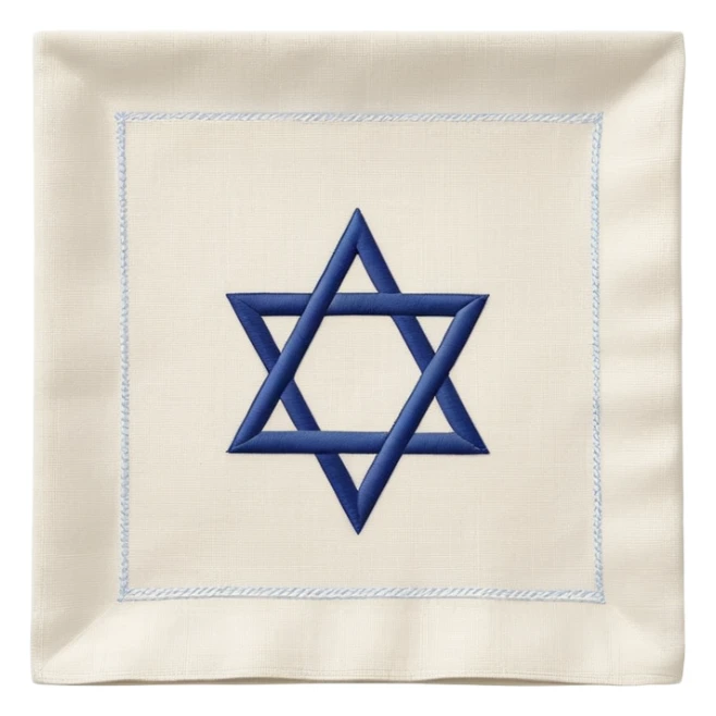 napkin with jewish star sticker