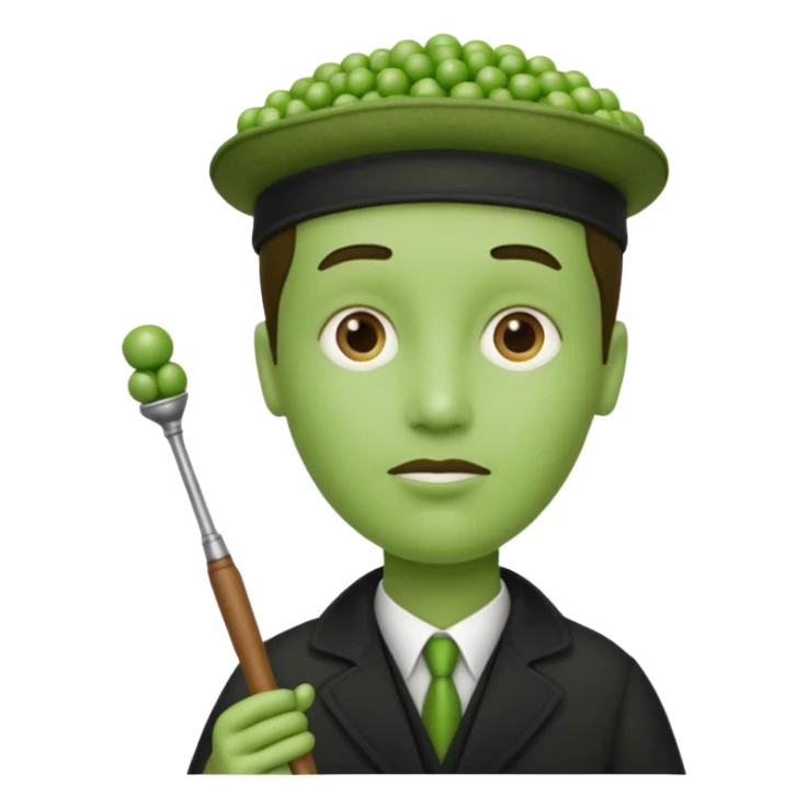 Conductor of peas sticker
