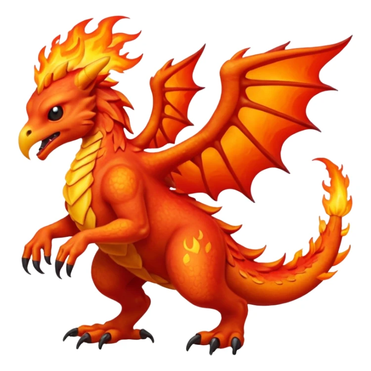 Flamme-Fakémon-hybrid-creature (full body)  sticker