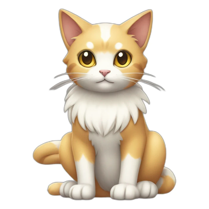 Sitting-bicolor-fairy-type-cat-pokemon sticker