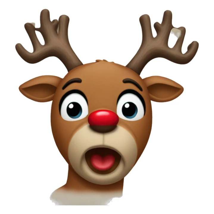 Rudolph the red nose reindeer sticker