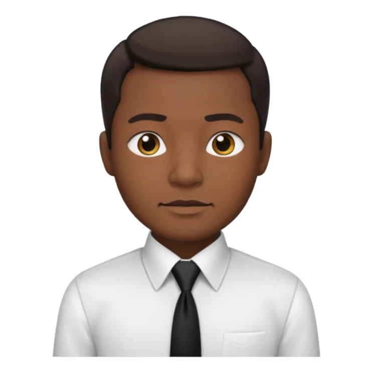 indonesian man in white shirt with black tie sticker