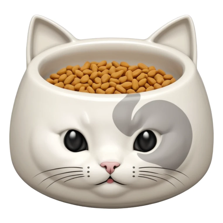 cat food bowl sticker