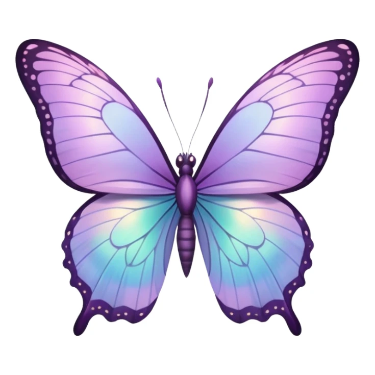 Pastel lilac iridescent butterfly sticker