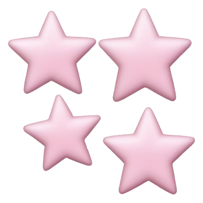 3 pastel pink stars of different sizes sticker