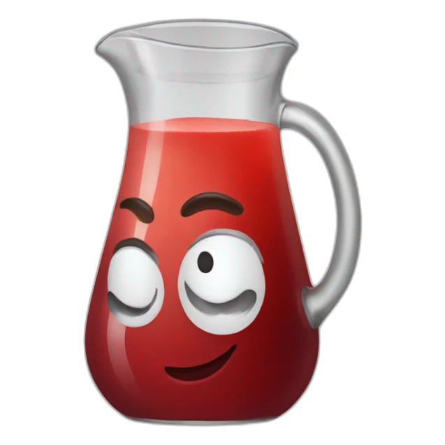 jug of red juice sticker