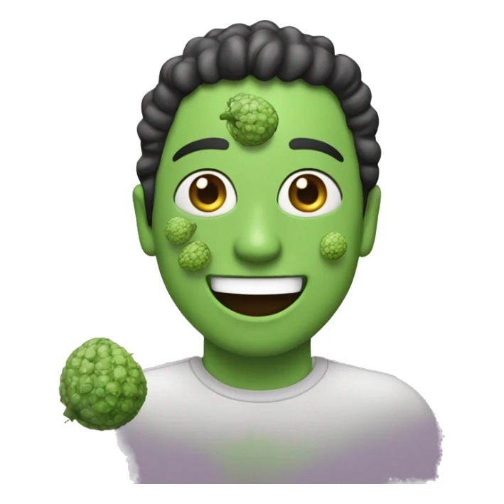 Carita feliz con pepinos sticker