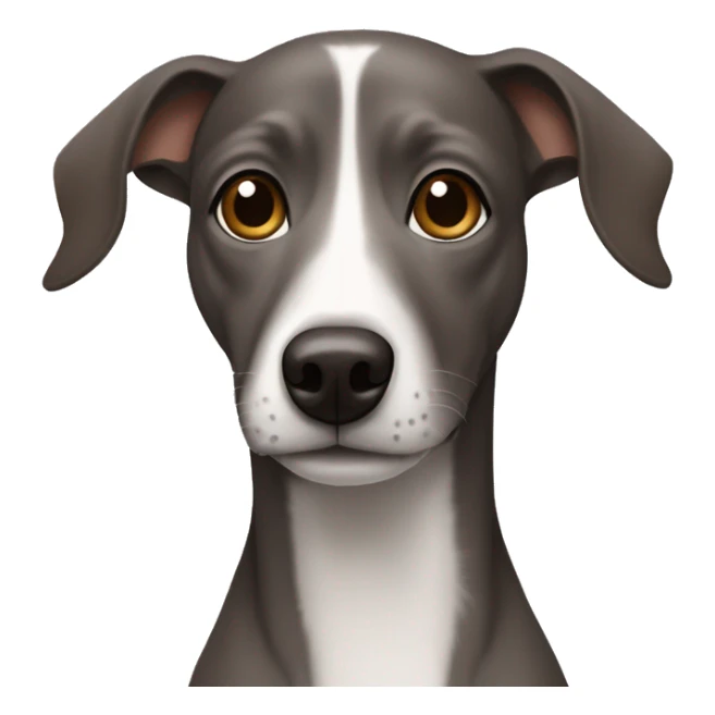 Dark Grey brown Formosa mountain dog and Italian greyhound mix sticker