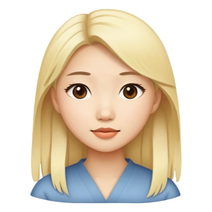 Blonde Asian girl  sticker