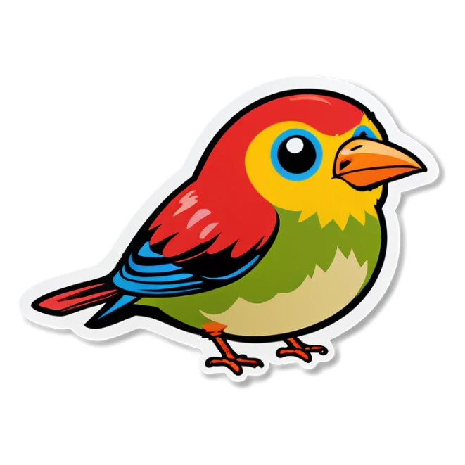 Bird with boogers, USA sticker