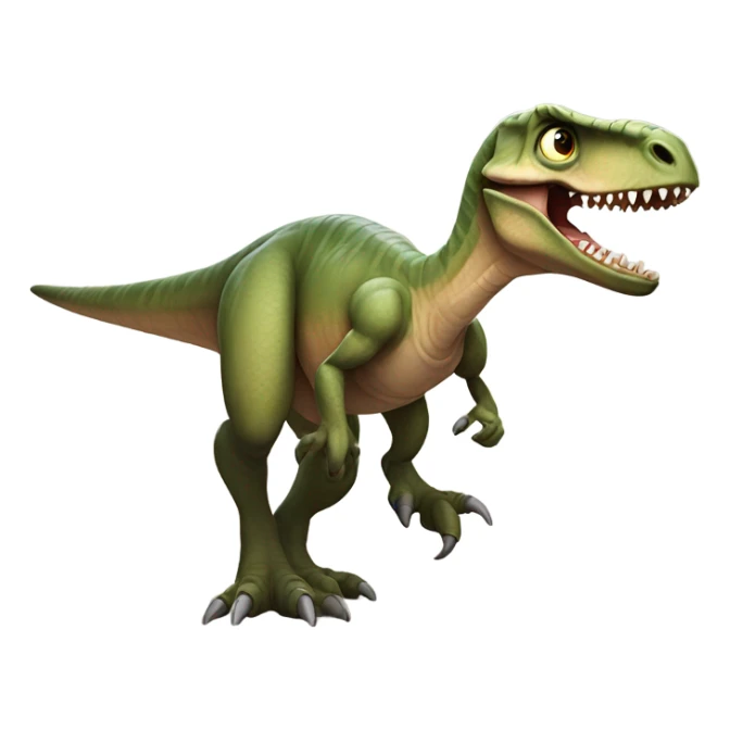 Raptor Dino with cute eyes sticker