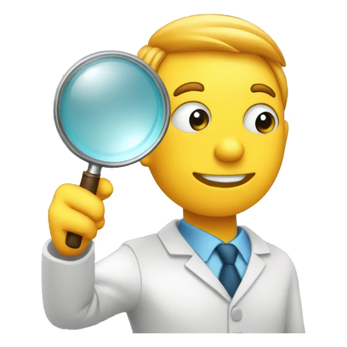 analyze numbers with magnifying glass sticker
