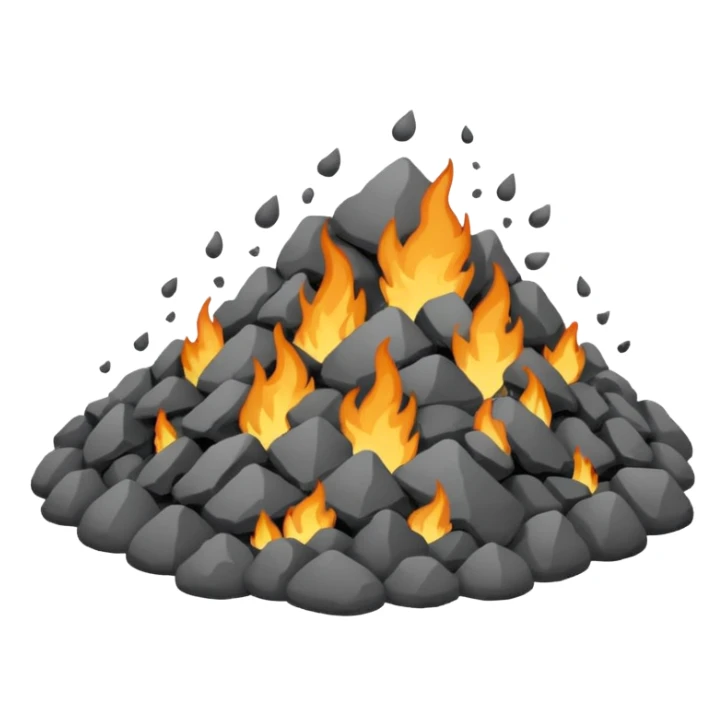 a pile of ashes sticker