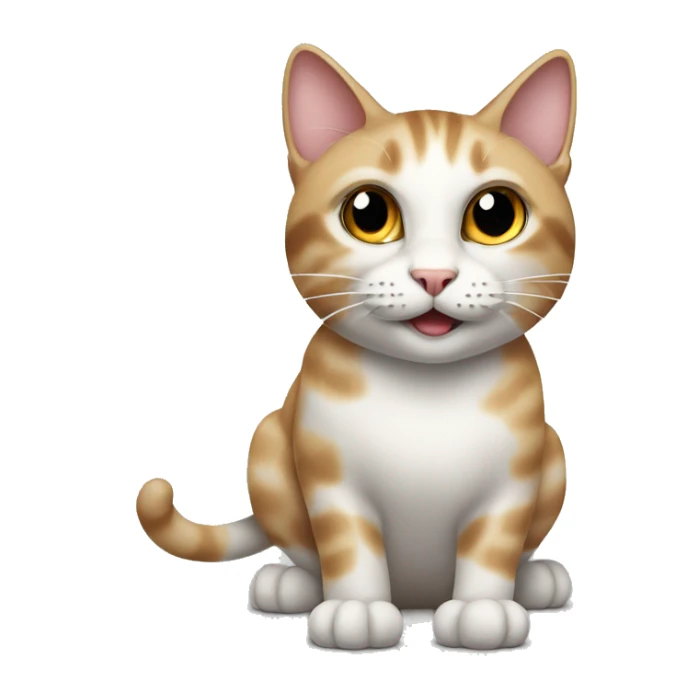 cat with its hind leg in the air sticker