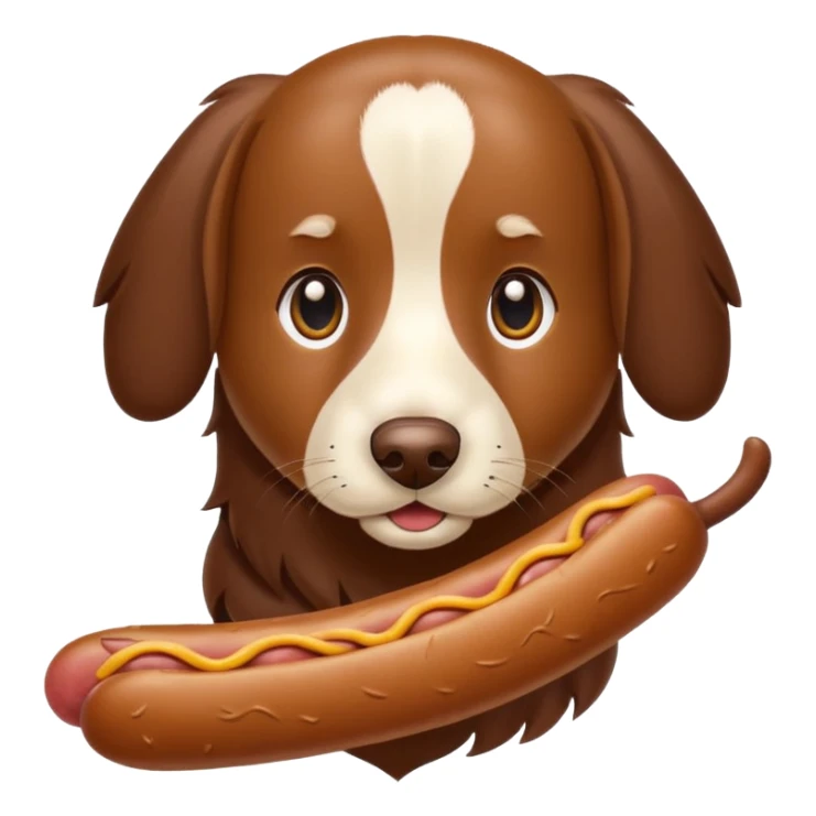 Perro salchicha de pelo largo cachorro color chocolate con color miel sticker