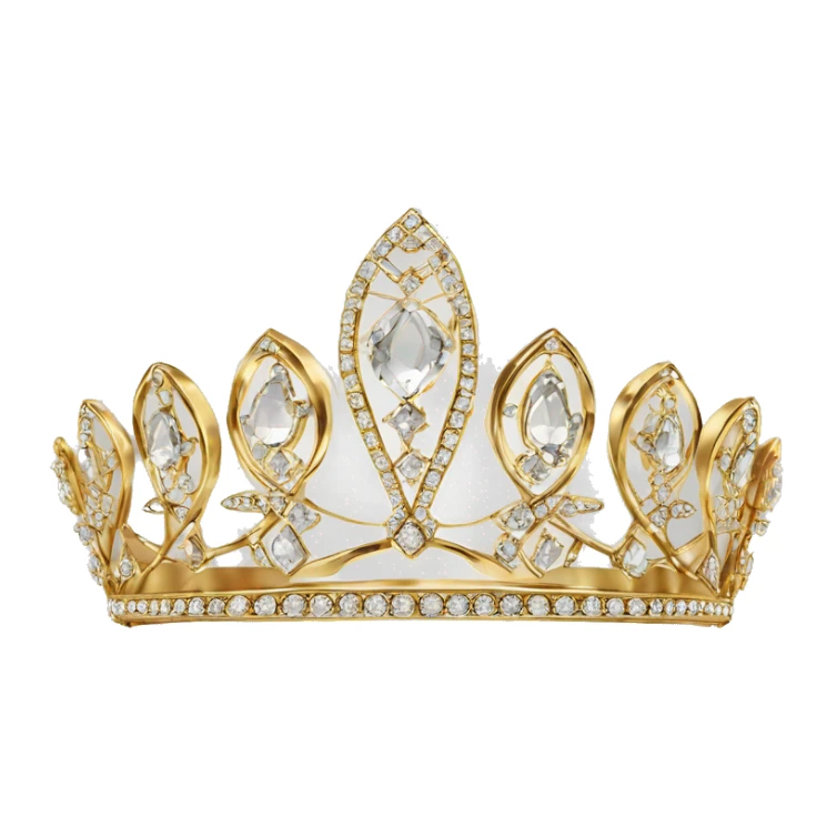 1920 style tiara diamonds gold art eco sticker