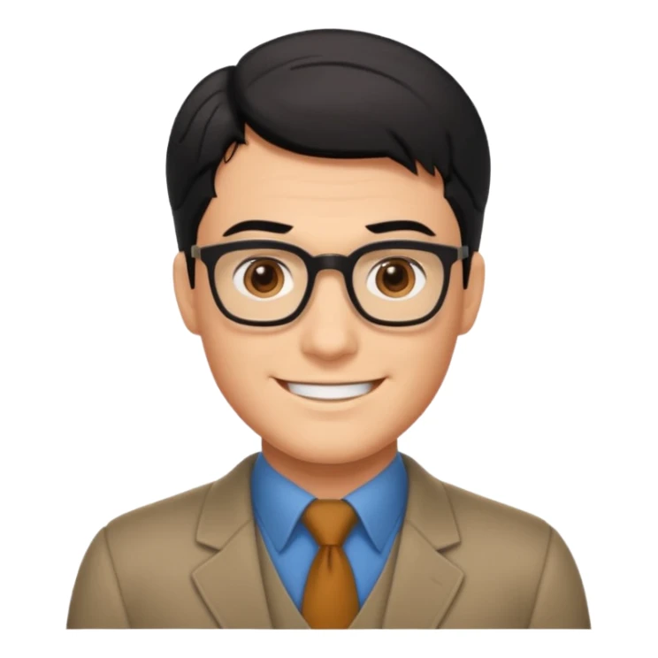 clark kent as in superman 2025 smilling sticker