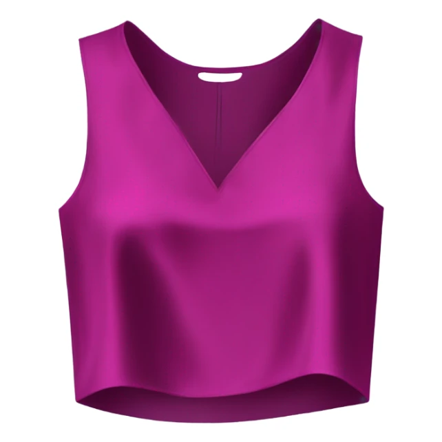 Realistic magenta cut out silk crop top blouse. sticker