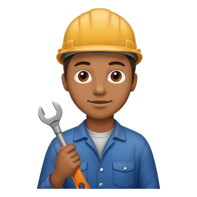 Mechanic + wrench + oil stain sticker