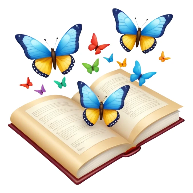  butterflies carrying diploma  sticker