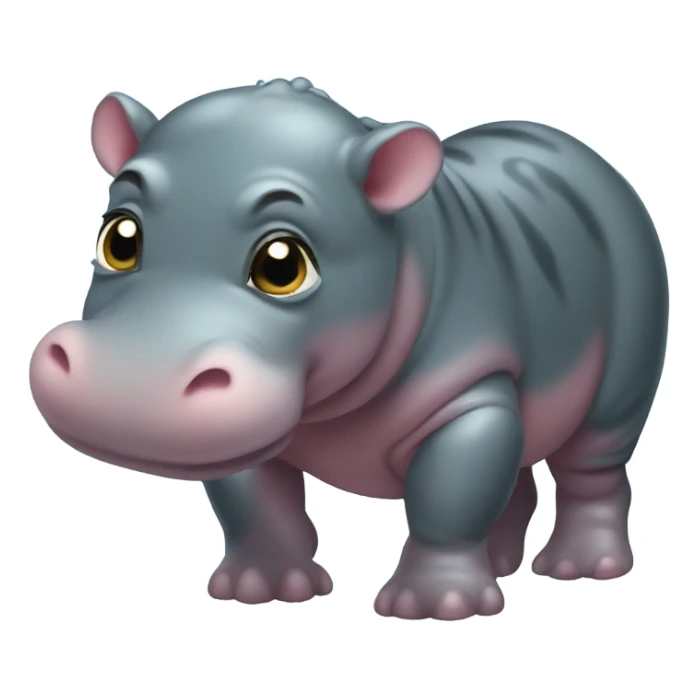baby pygmy hippo sticker