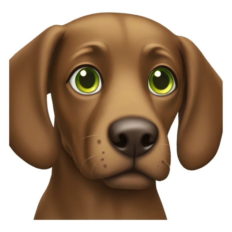Brown dog with green eyes  sticker