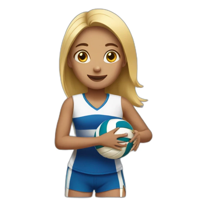 Girl playing volleyball  sticker