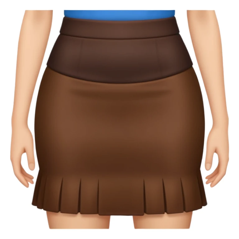 brown tight skirt emoji sticker