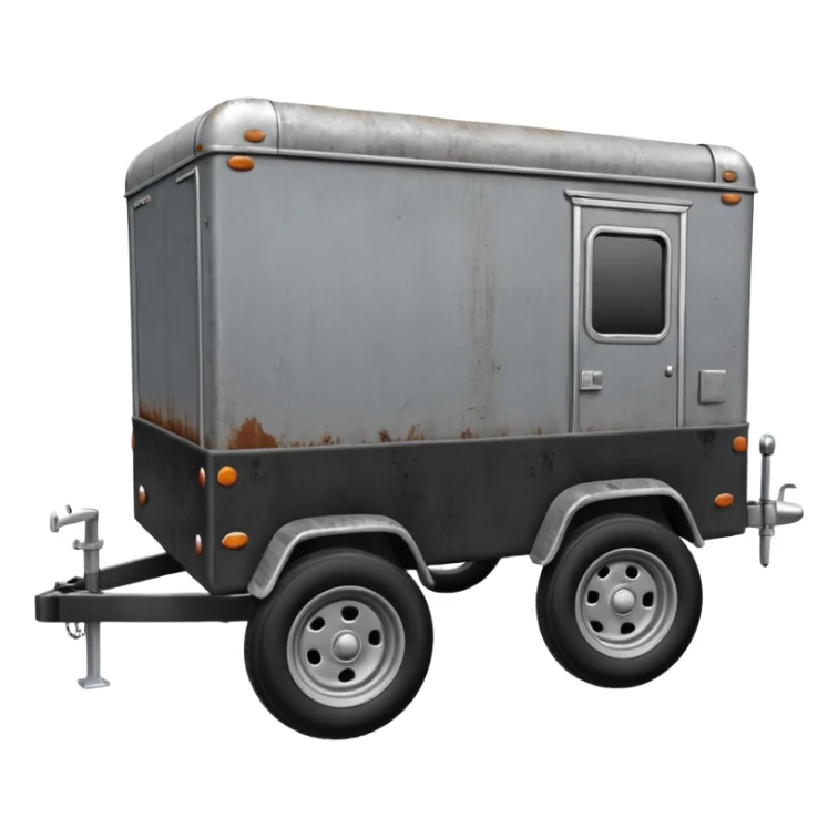 utility trailer emoji small open trailer with wheels and hitch sticker