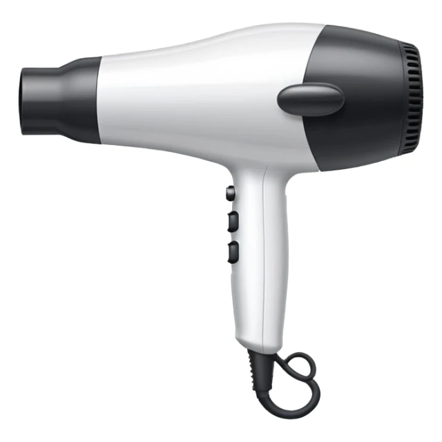 all white image hair dryer sticker
