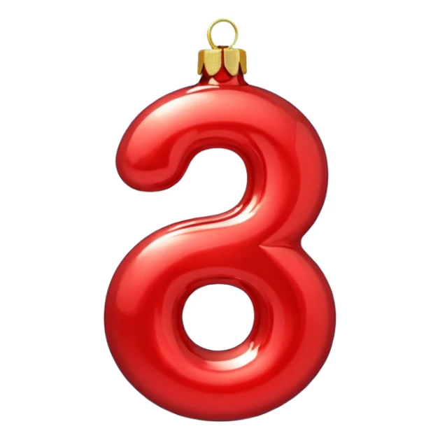 the number "1637" as a christmas ornament sticker