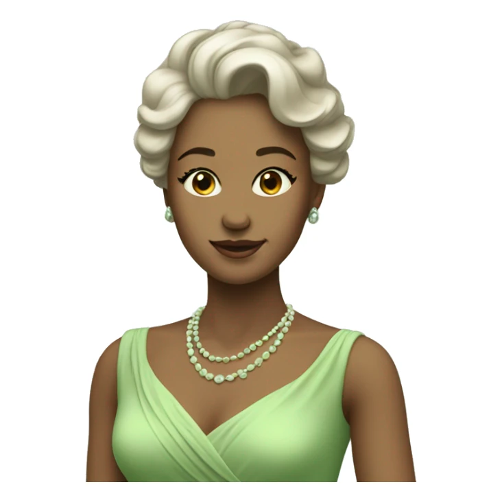 graceful lady in a light green dress sticker