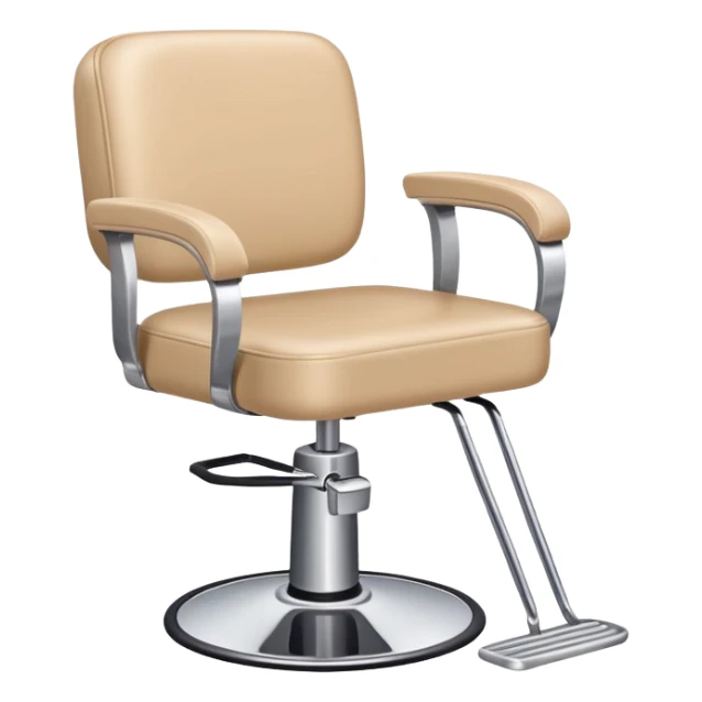 Cute Hairstylist chair beige sticker