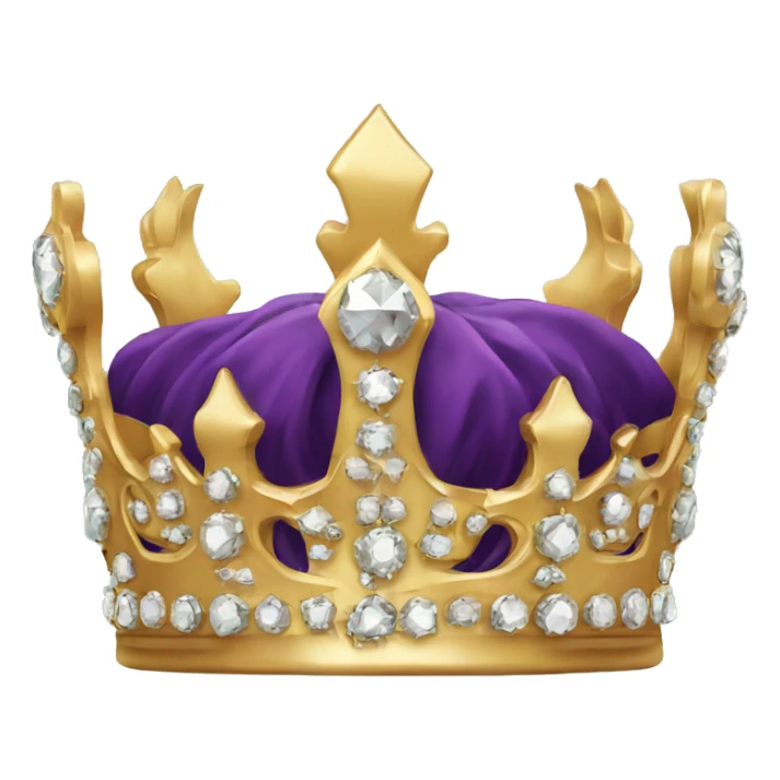luxurious royal crown with diamonds placed on top sticker