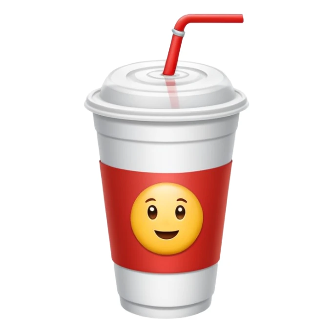 plain white soda cup from a fast food restaurant sticker