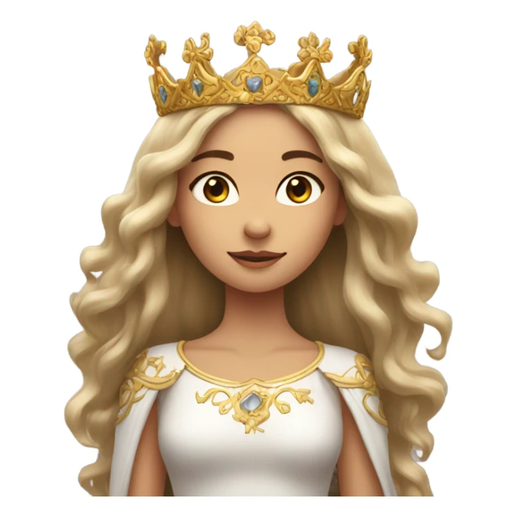 Girl with crown sticker