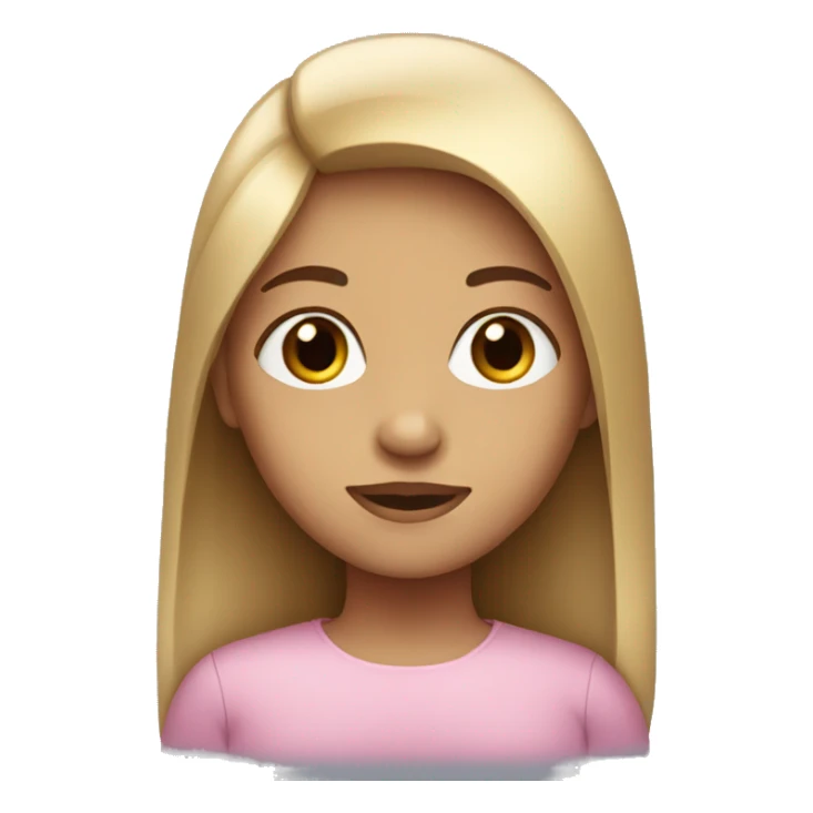 Girl with straightened hair sticker