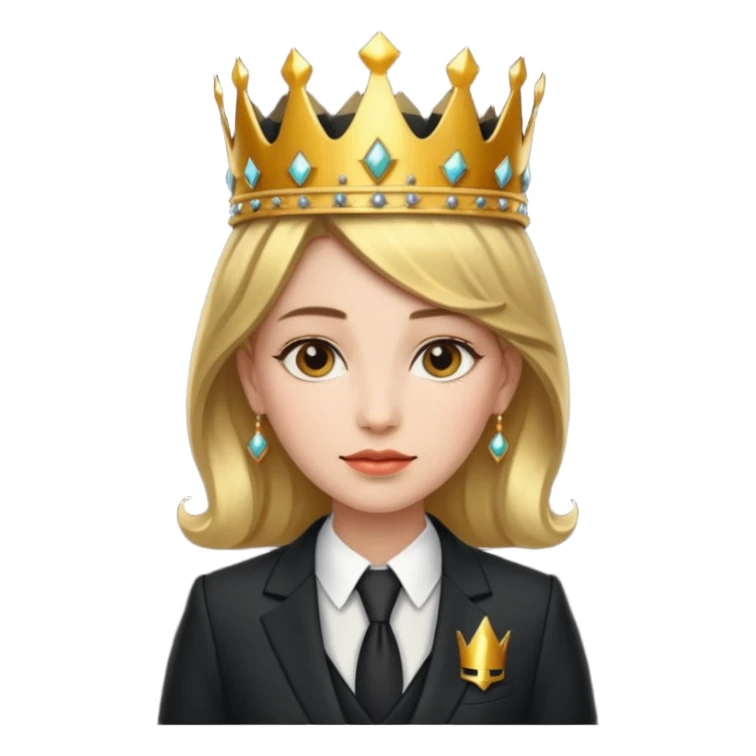 bitch with a suit and a crown sticker