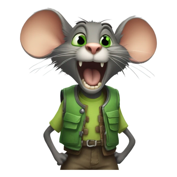 Carl the sewer rat from npcs are becoming smart 2 from Roblox  sticker