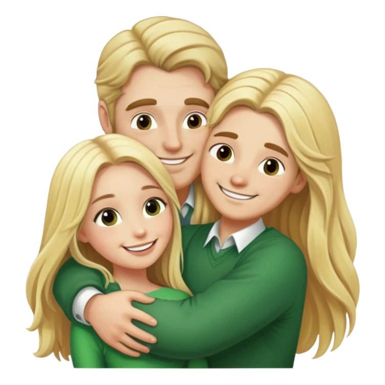 Irish guy hugging girl with long blonde hair sticker