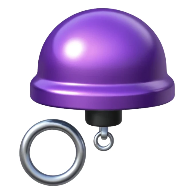 purple bike bell  sticker