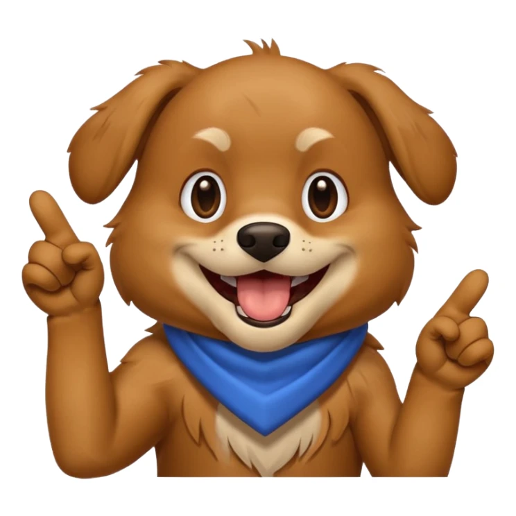 dog pointing and laughing at you sticker